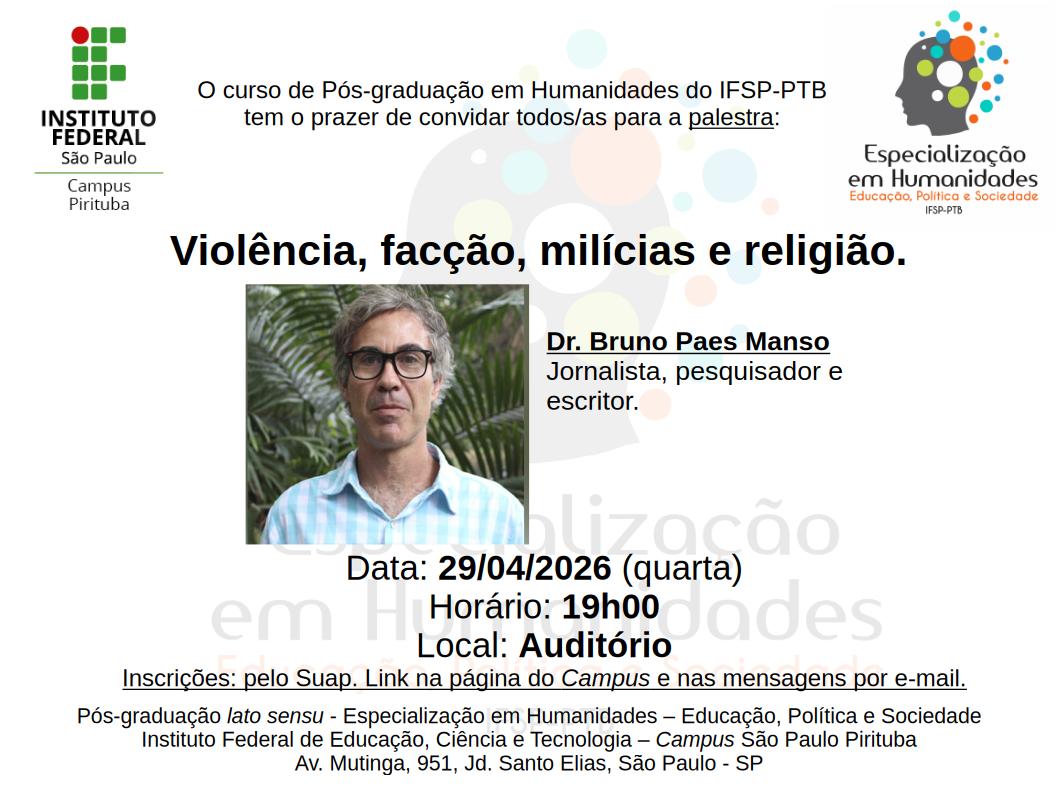 Foto de Violência, facção, milícias e religião.