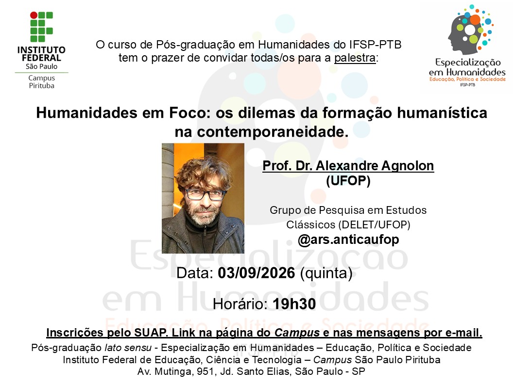 Foto de Humanidades em Foco: os dilemas da formação humanística na contemporaneidade