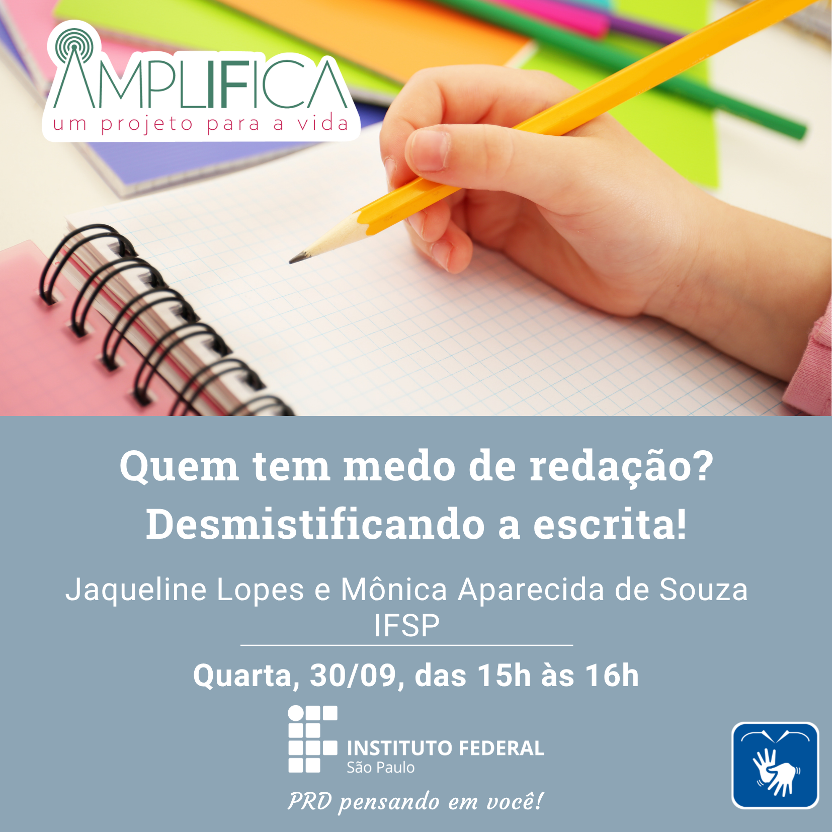 Foto de Amplifica - Quem tem medo de redação? Desmistificando a escrita!