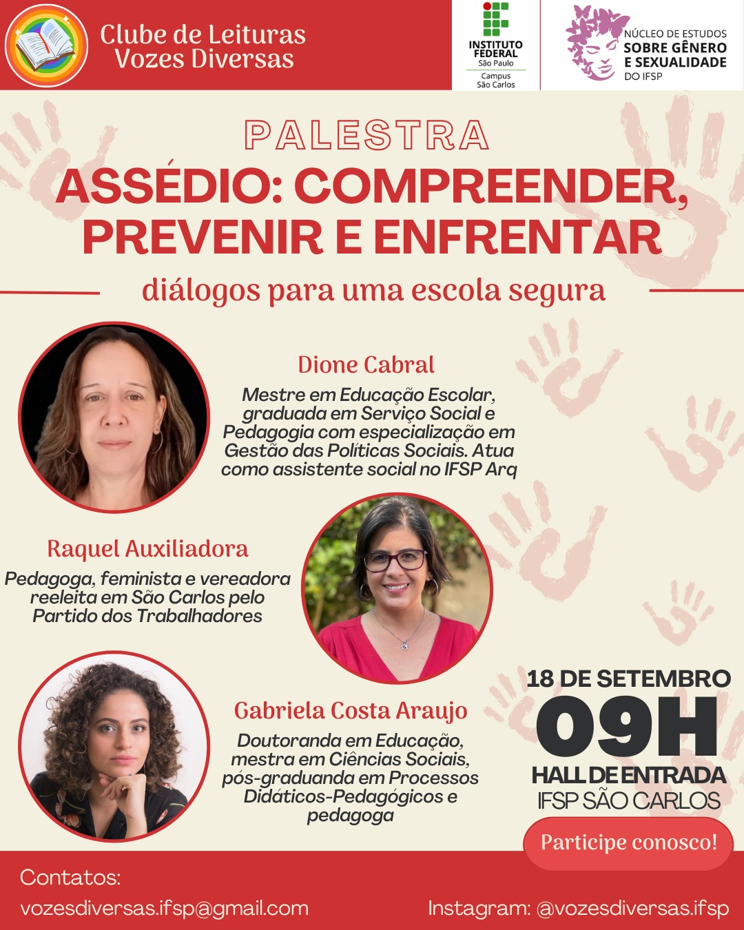 Foto de Palestra "Assédio: compreender, prevenir e enfrentar – diálogos para uma escola segura"
