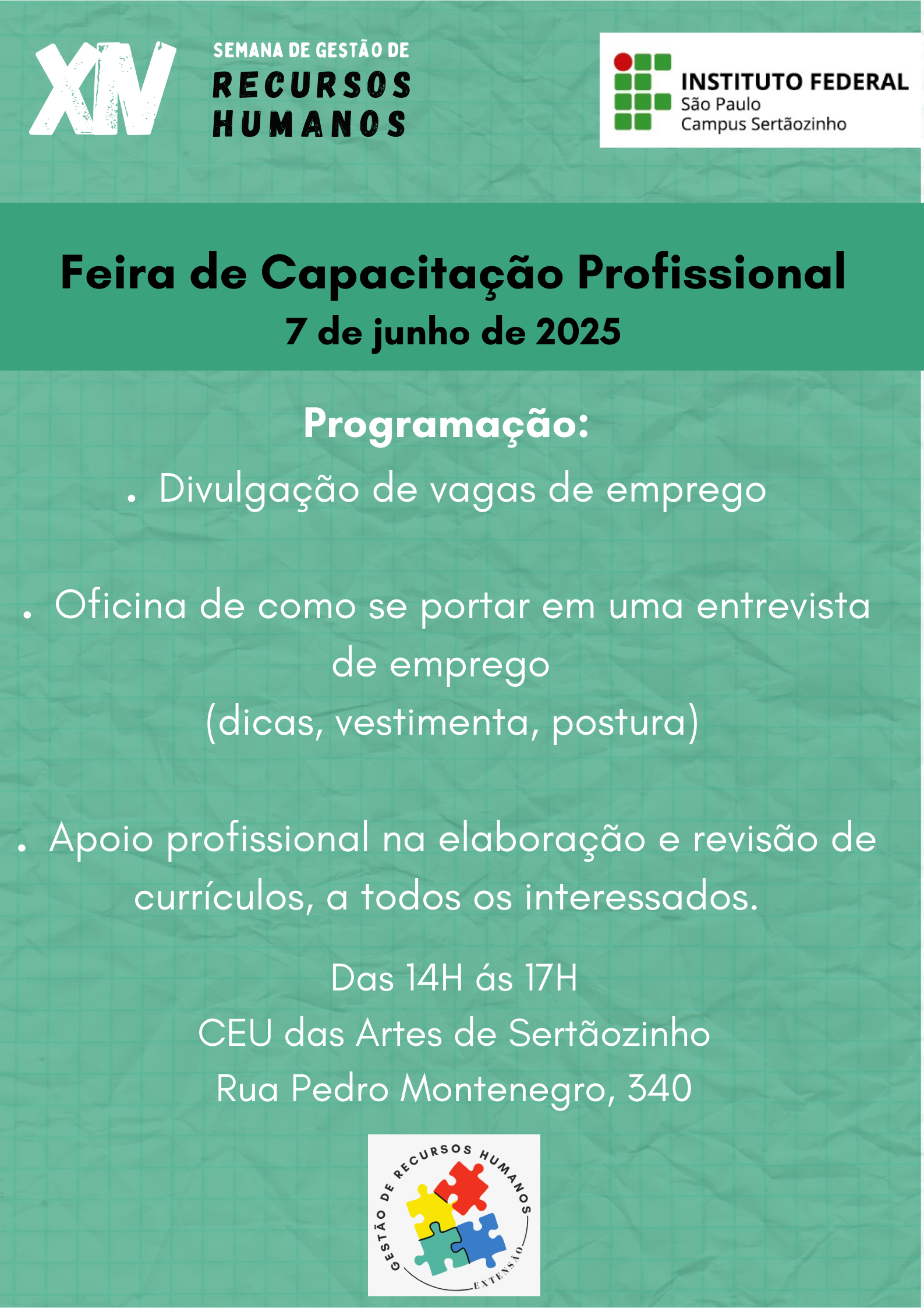 Foto de Feira de Capacitação Profissional – XIV Semana de Gestão de Recursos Humanos