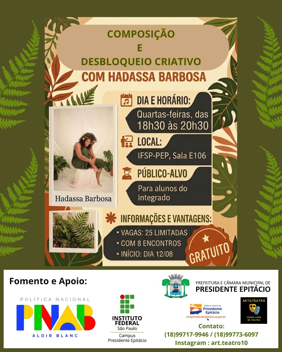 Foto de Oficinas de Composição e Desbloqueio Criativo /Musicalização com Hadassa Barbosa - MÓDULO I