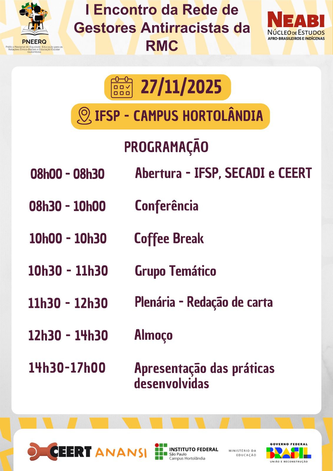 Foto de I Encontro da Rede de Gestores Educacionais Antirracistas da Região Metropolitana de Campinas