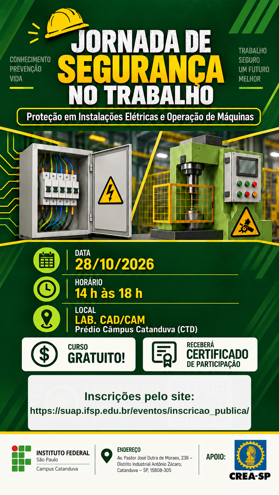 Foto de Jornada de Segurança no Trabalho - Proteção em Instalações Elétricas e Operação de Máquinas