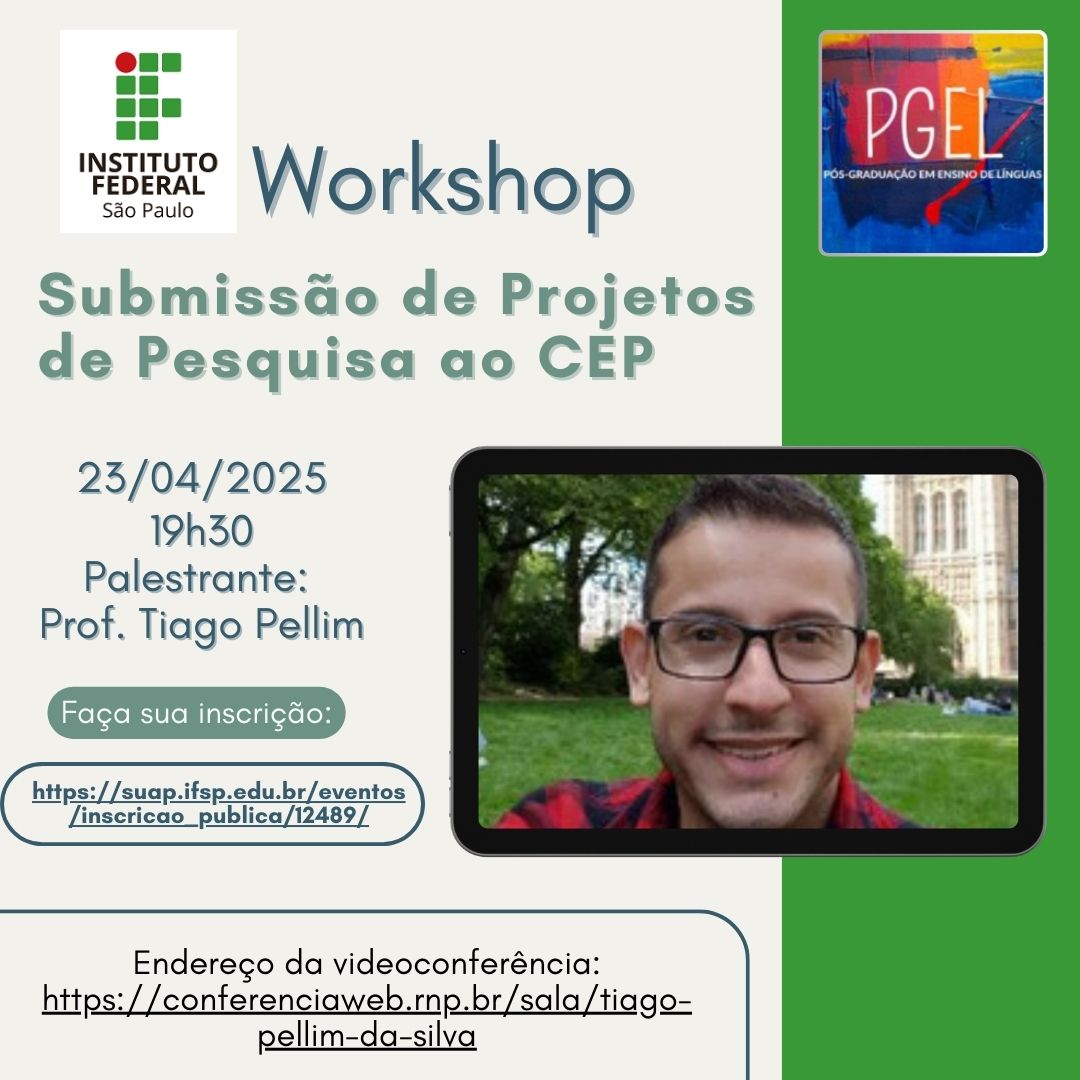 Foto de Workshop de Submissão de Projetos de Pesquisa ao CEP