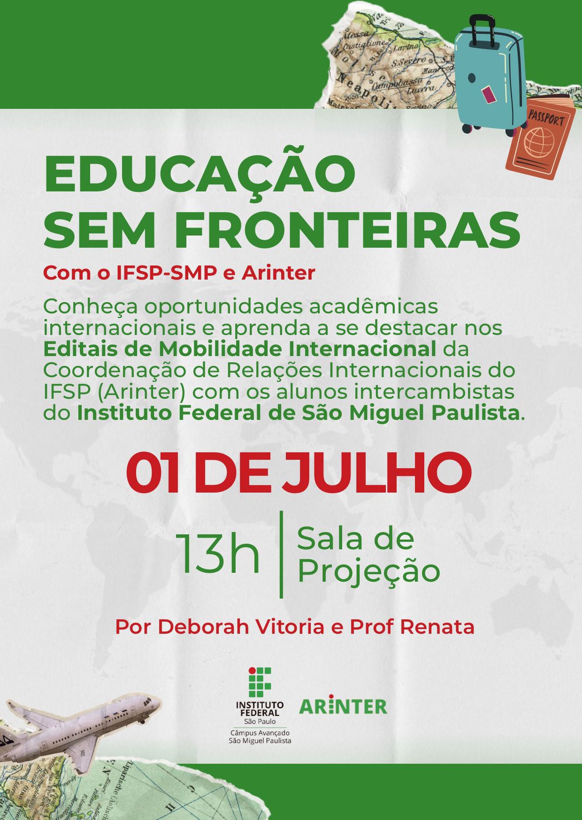 Foto de Palestra Informativa – Oportunidades de Mobilidade Internacional: Edital Arinter 2025 – Destino: Chile