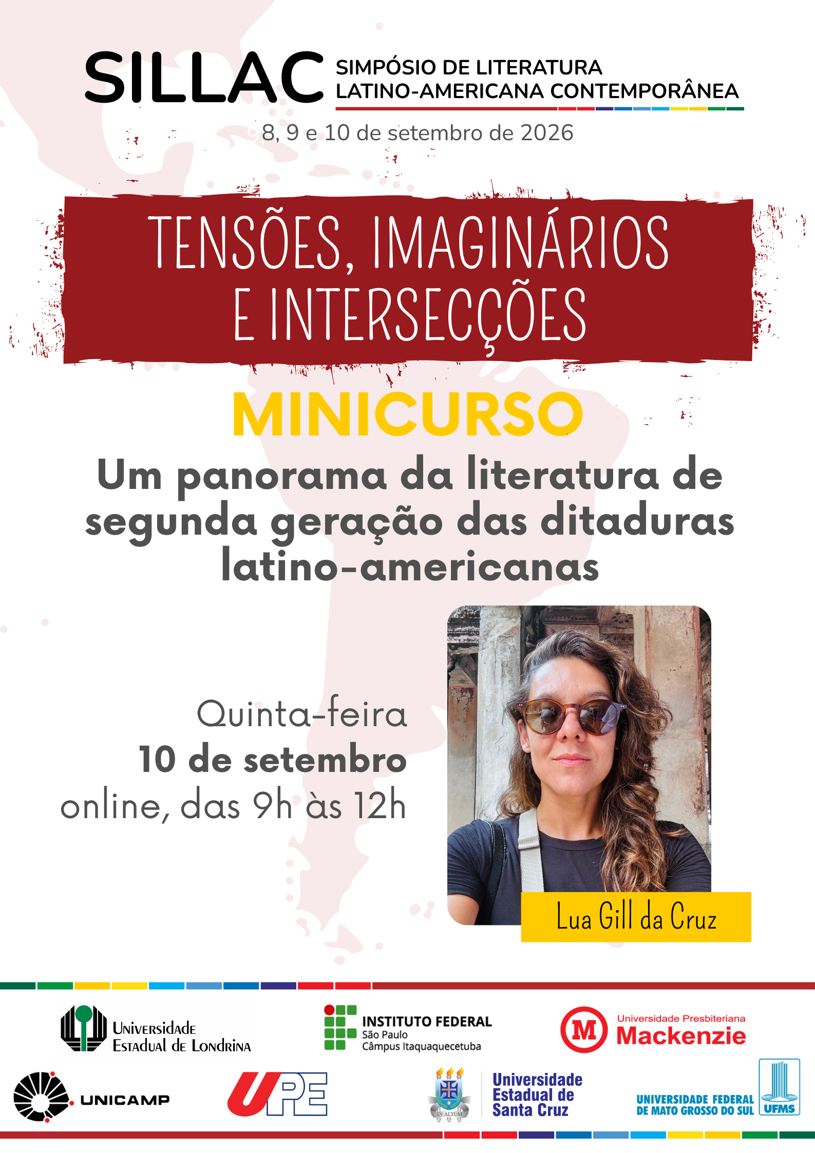 Foto de Minicurso "Um panorama da literatura de segunda geração das ditaduras latino-americanas" - V SILLAC