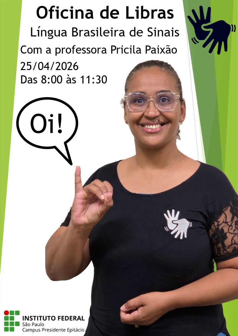 Foto de Oficina de LIBRAS - Atividade básica de Libras  e jogos em Libras.