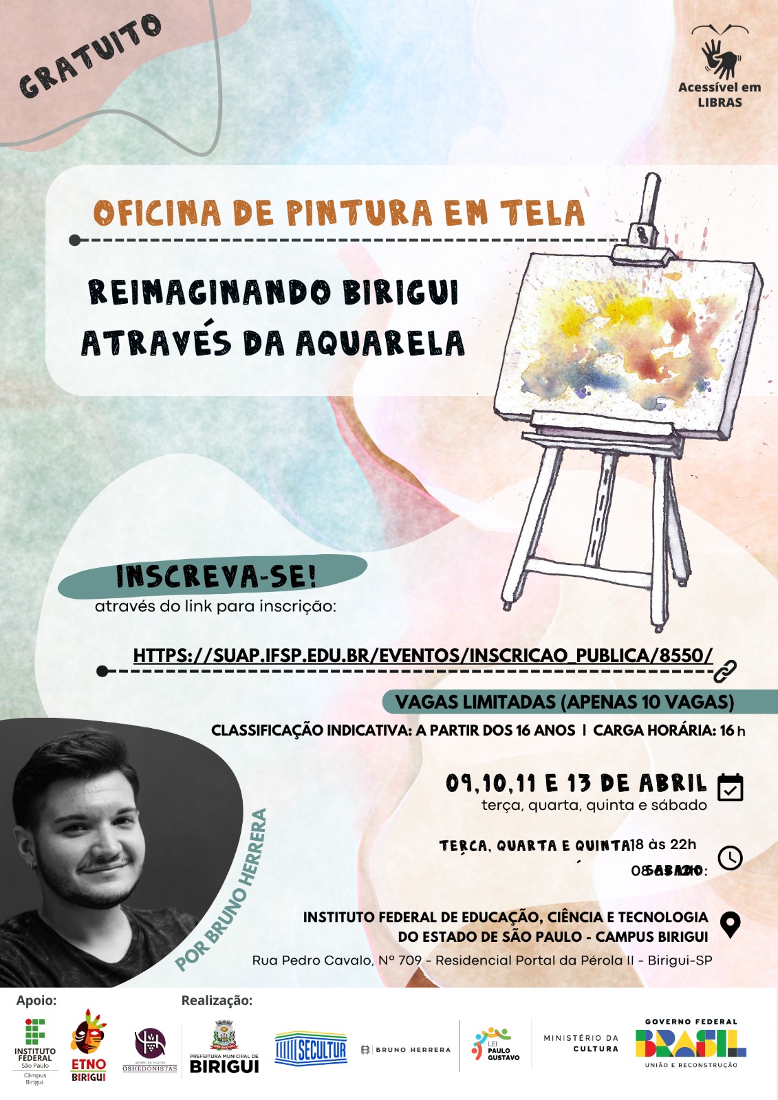 Foto de Oficina de Pintura em Tela: Reimaginando Birigui Através da Aquarela