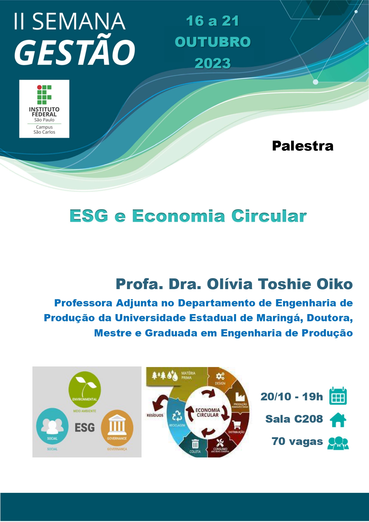 Foto de II SEMANA DE GESTÃO - 20/10/2023 - 19h - Tema: ESG e Economia Circular