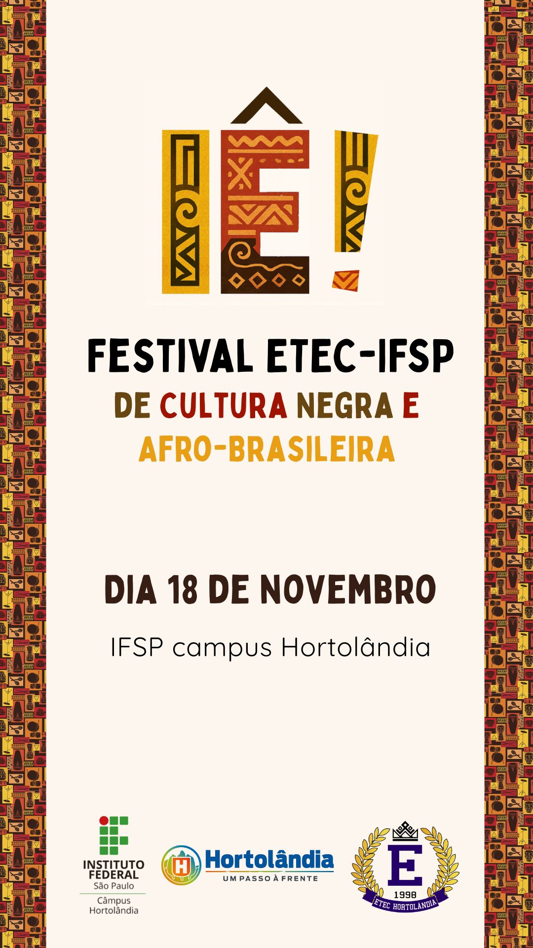 Foto de IÊ: Festival ETEC IFSP de cultura negra e afro-brasileira