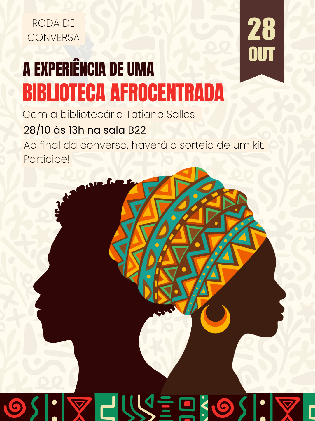 Foto de Roda de Conversa sobre "A Experiência de uma Biblioteca Afrocentrada"