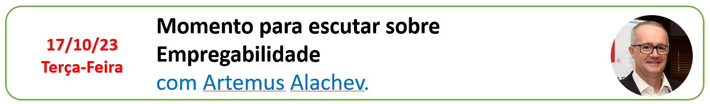 Foto de SNCT - Momento para escutar sobre Empregabilidade com Artemus Alachev.