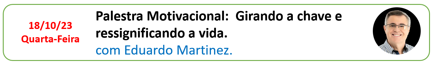 Foto de SNCT - Palestra Motivacional:  Girando a chave e ressignificando a vida. com Eduardo Martinez.
