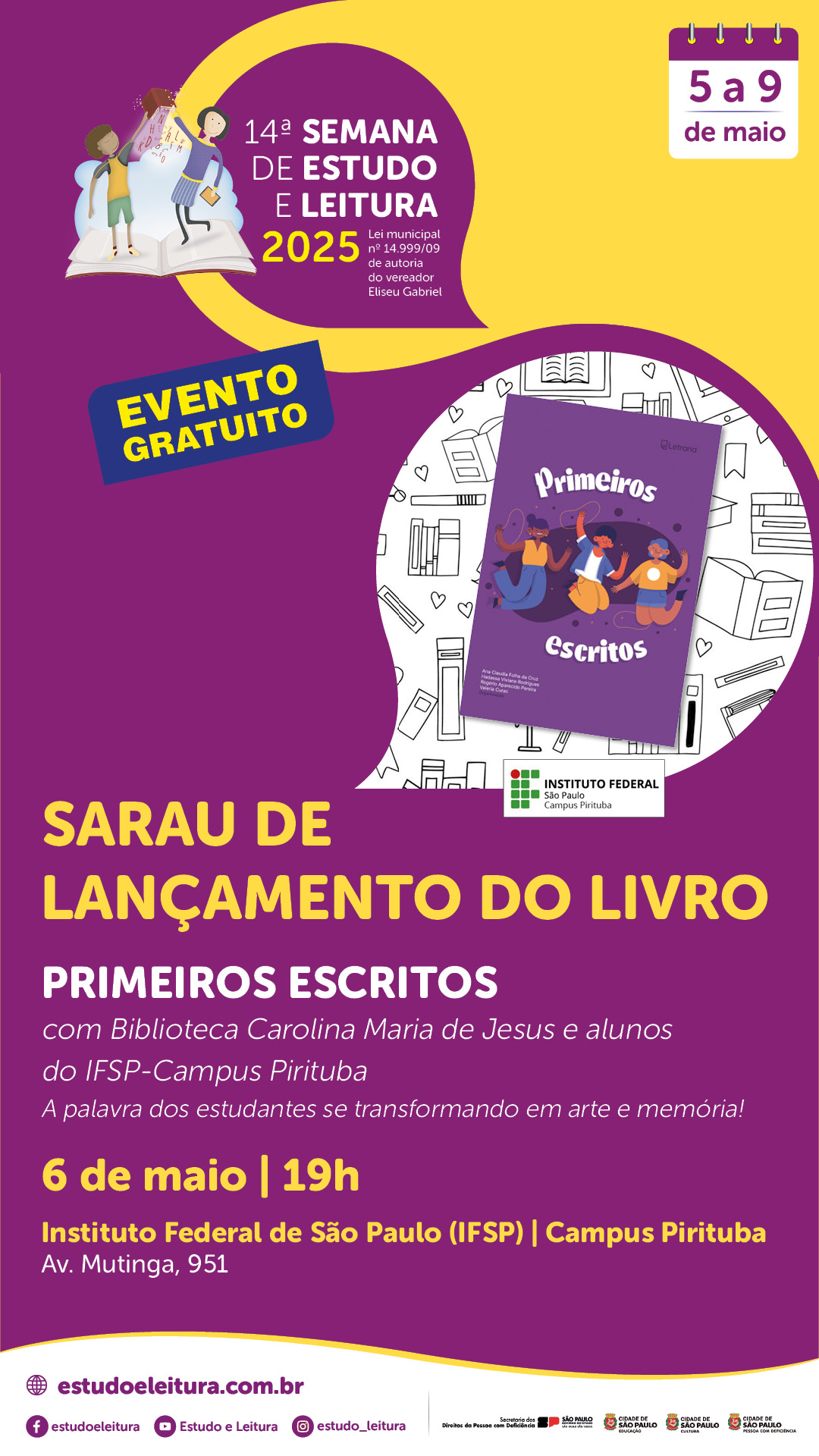 Foto de Sarau de lançamento do livro Primeiros Escritos