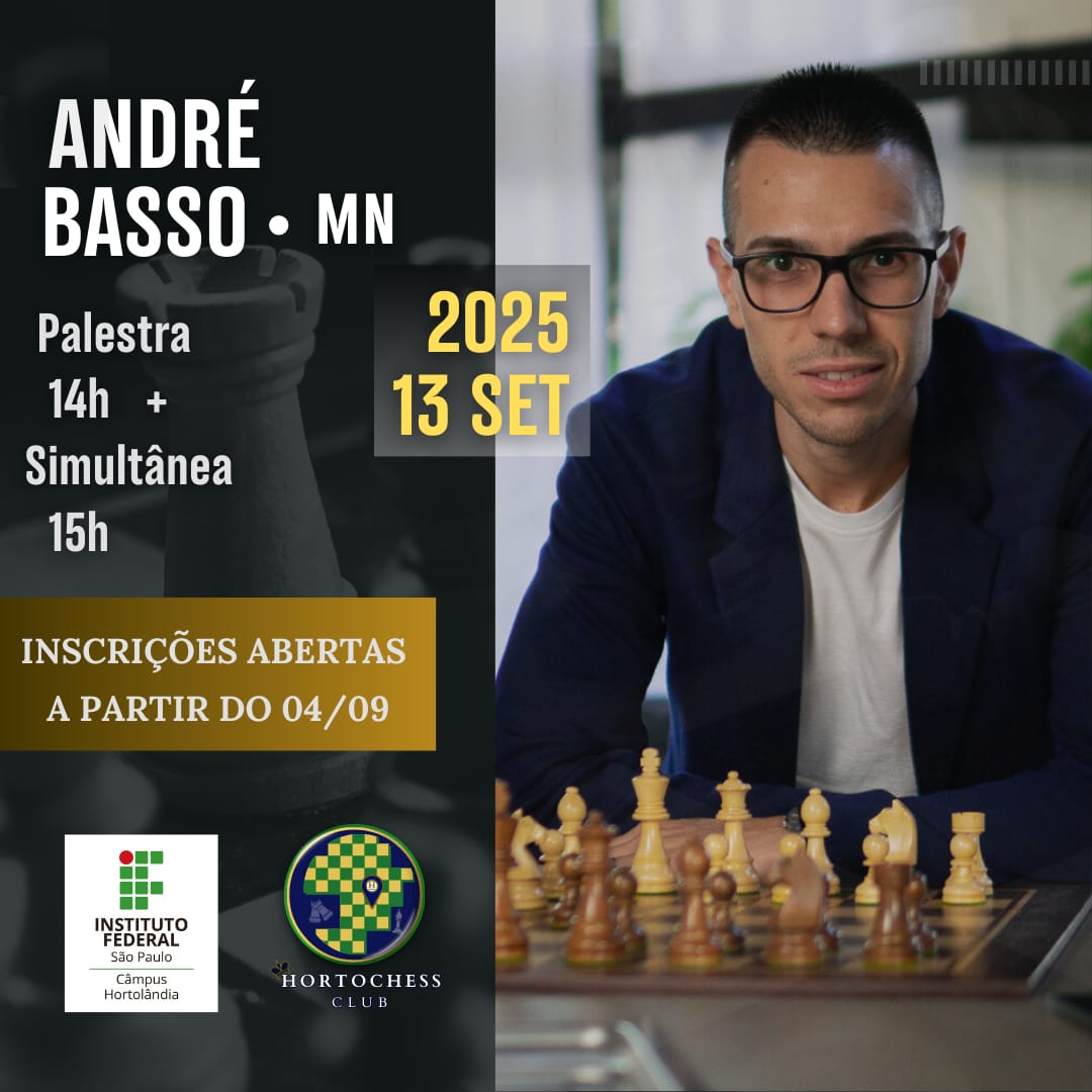 Foto de Palestra e Simultânea de Xadrez - com o MN e treinador Fide André Basso