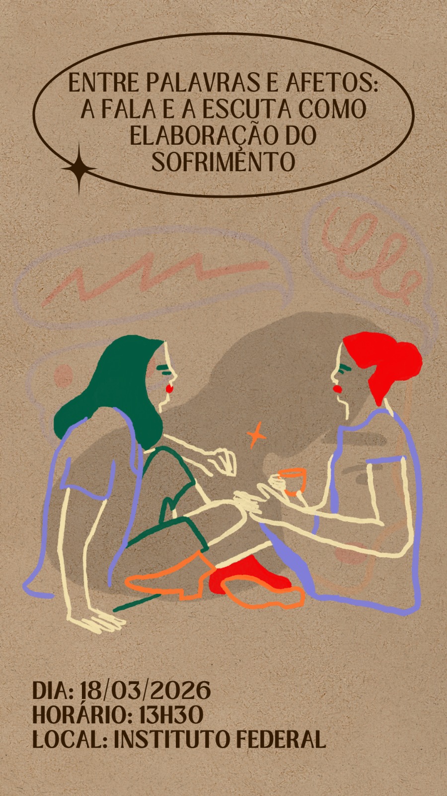Foto de Entre palavras e afetos: a fala e a escuta como elaboração do sofrimento.