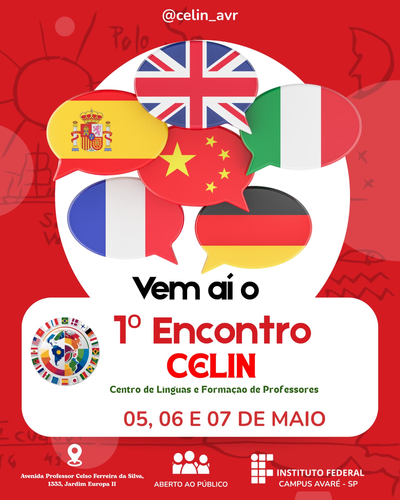 Foto de I Encontro do CeLin - Centro de Línguas e Formação de Professores do IFSP Avaré