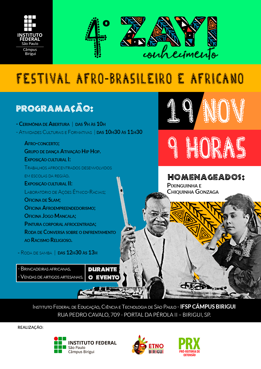 Foto de ZAYI FESTIVAL AFRO-BRASILEIRO E AFRICANO DO IFSP CAMPUS BIRIGUI