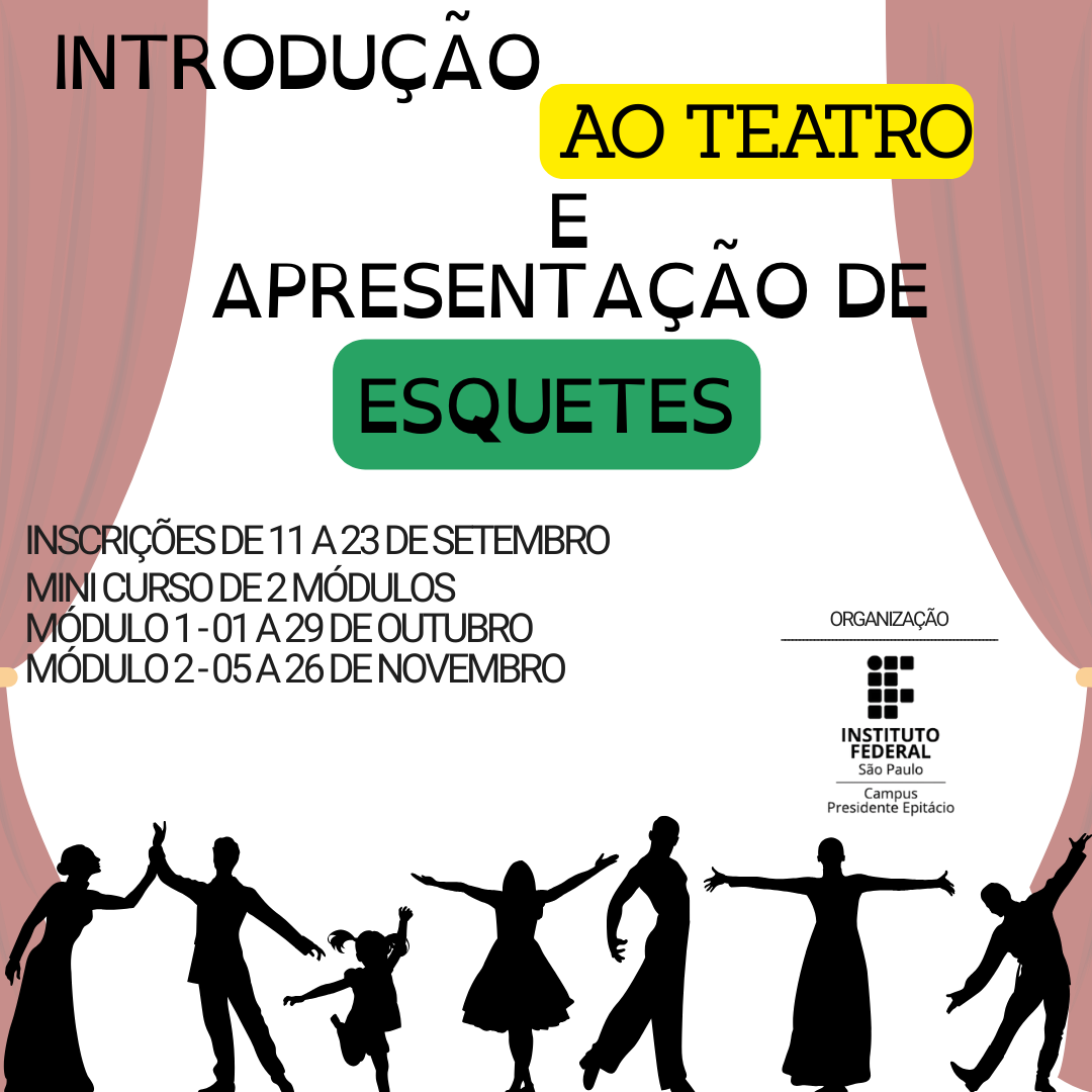 Foto de Introdução ao teatro e apresentação de esquetes - módulo I