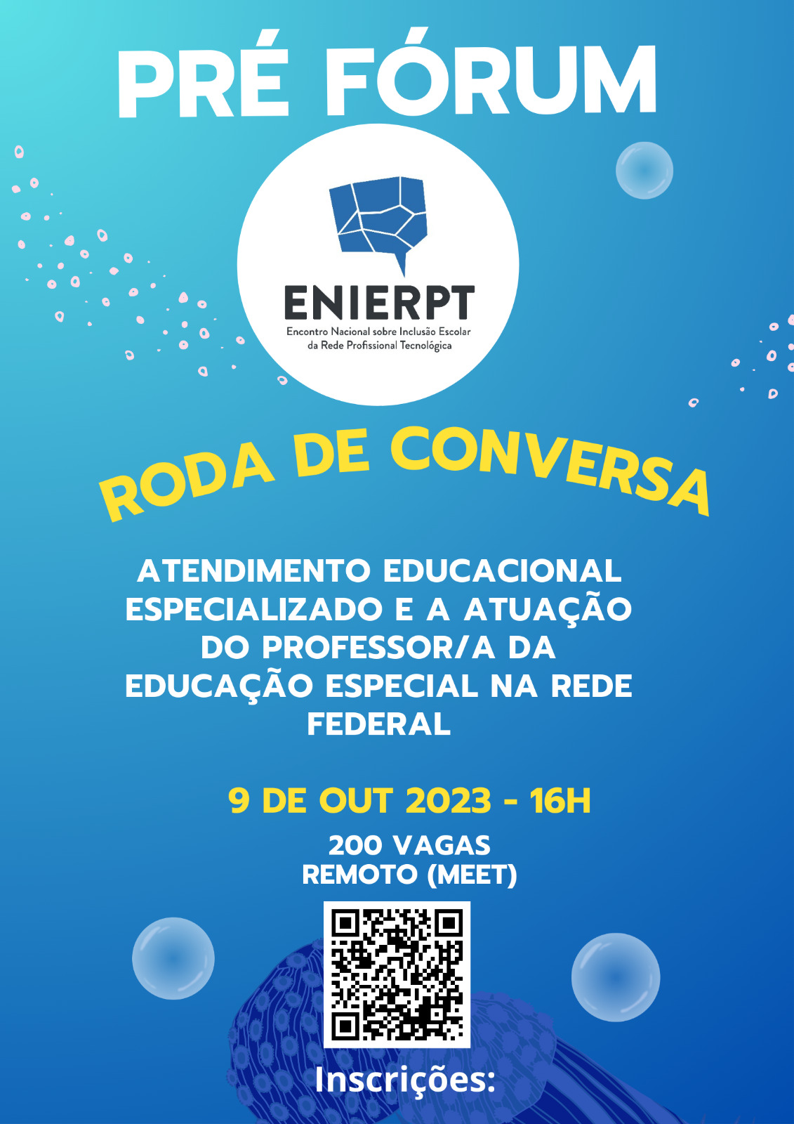 Foto de Roda de conversa: Atendimento Educacional Especializado e a Atuação do professor/a da Educação Especial na Rede Federal