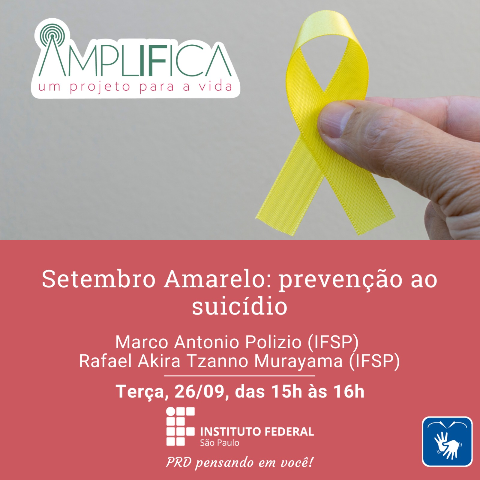 Foto de Setembro amarelo: prevenção ao suicídio
